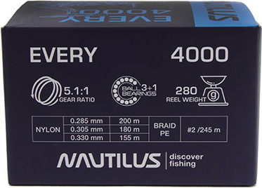Катушка мультипликаторная NAUTILUS Every 4000 / 16-59296046