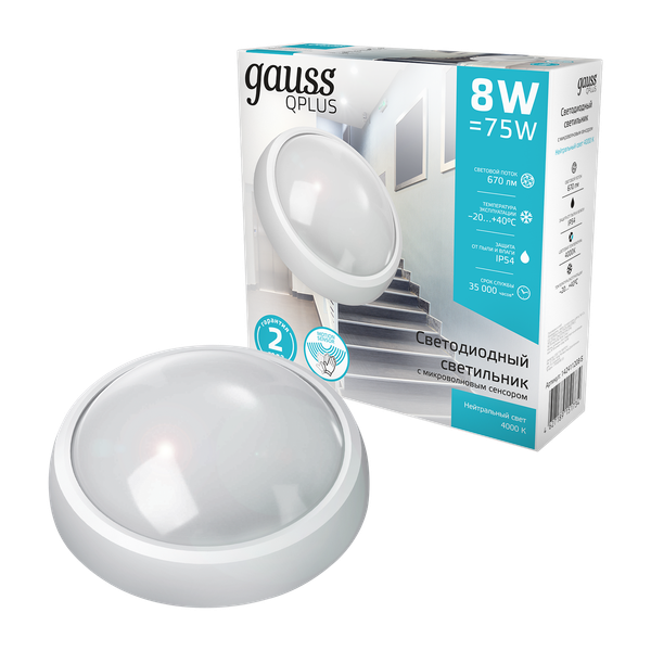 Светильник ЖКХ Gauss 142411208-S