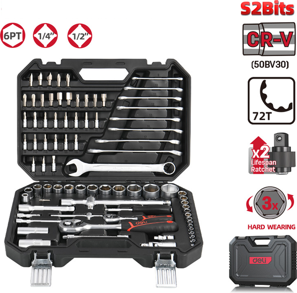 Универсальный набор инструментов Deli EDQ45082