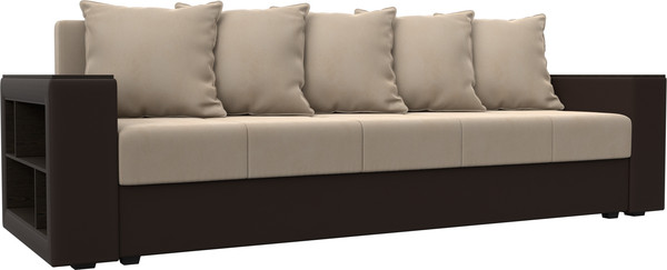 Диван Лига Диванов Дубай Лайт полки слева / 114425L - фото