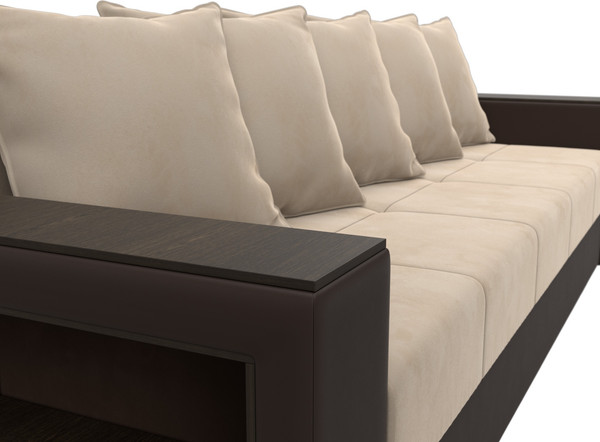 Диван Лига Диванов Дубай Лайт полки слева / 114425L