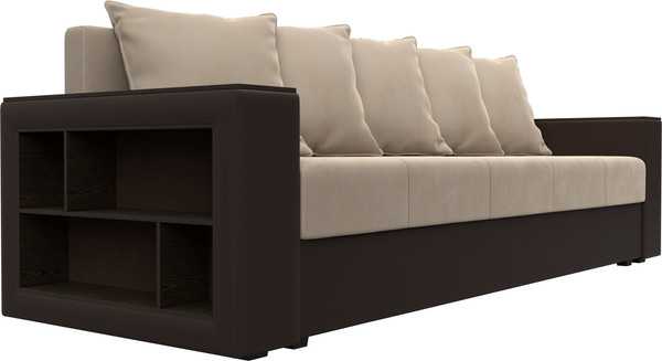 Диван Лига Диванов Дубай Лайт полки слева / 114425L