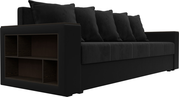 Диван Лига Диванов Дубай Лайт полки слева / 114428L