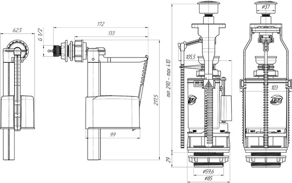 Арматура Ани Пласт WC3050C