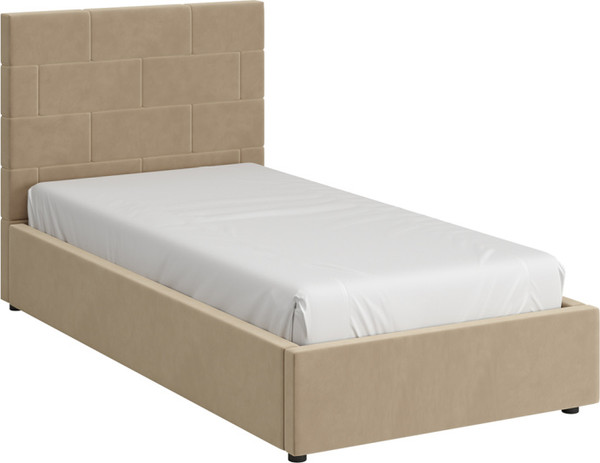 Односпальная кровать Bravo Мебель Тайм 90х200 с ПМ стандарт 2 вариант  - фото