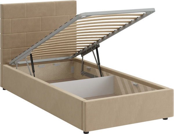 Односпальная кровать Bravo Мебель Тайм 90х200 с ПМ стандарт 2 вариант 