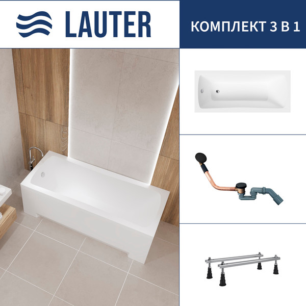 Ванна акриловая Lauter Bianca 170 / 21207170 - фото