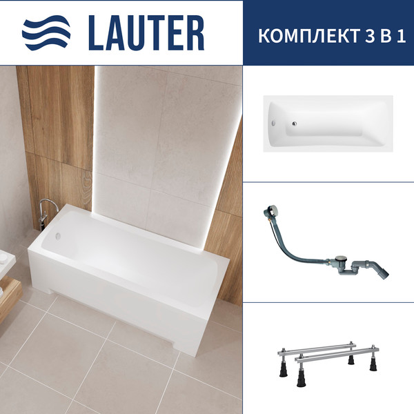 Ванна акриловая Lauter Bianca 170 / 21207170 - фото