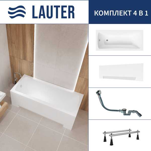 Ванна акриловая Lauter Bianca 170 / 21207170 - фото