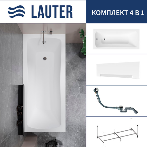 Ванна акриловая Lauter Bianca 170 / 21207170 - фото