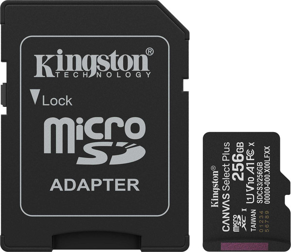 Карта памяти Kingston Canvas Select Plus MicroSDXC SDCS3/256GB - фото