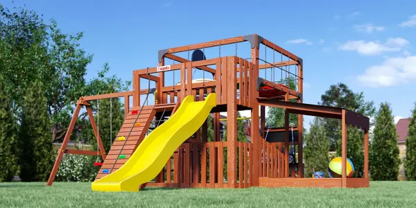 Игровой комплекс Савушка Куб–5 с подушками / С-КУБ-05-МХГ-ПДШ - фото