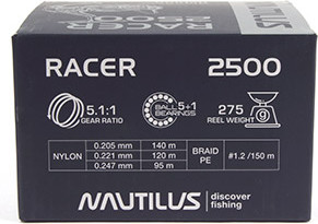 Катушка мультипликаторная NAUTILUS Racer 2500 / 16-59296028