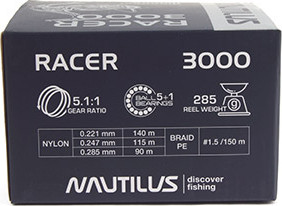 Катушка мультипликаторная NAUTILUS Racer 3000 / 16-59296029