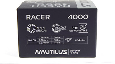 Катушка мультипликаторная NAUTILUS Racer 4000 / 16-59296030