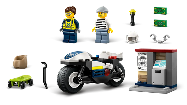 Конструктор Lego City Полицейская погоня на мотоцикле 60455