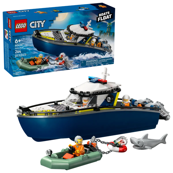 Конструктор Lego City Полицейская погоня на лодке 60456