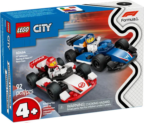 Конструктор Lego City Formula 1 Гоночные автомобили Williams и Haas 60464 - фото