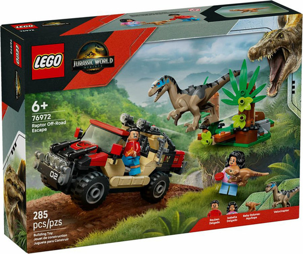 Конструктор Lego Jurassic World Побег Раптора по бездорожью 76972 - фото