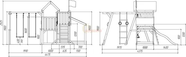 Игровой комплекс Савушка TooSun-4 с песочницей / СTS-04(П)