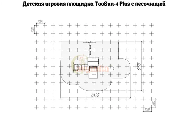 Игровой комплекс Савушка TooSun-4 Plus с песочницей / СTS-04p(П)