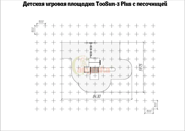 Игровой комплекс Савушка TooSun-3 plus с песочницей / СTS-03p(П)
