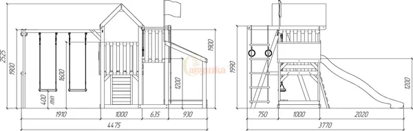 Игровой комплекс Савушка TooSun-3 plus с песочницей / СTS-03p(П)