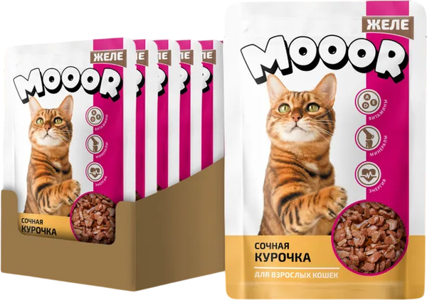 Влажный корм для кошек MOOOR Курица в желе - фото