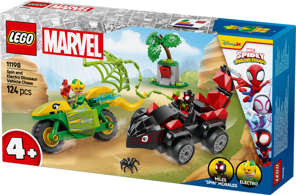 Конструктор Lego Marvel Погоня Диногонщика Спина за Электро / 11198 - фото