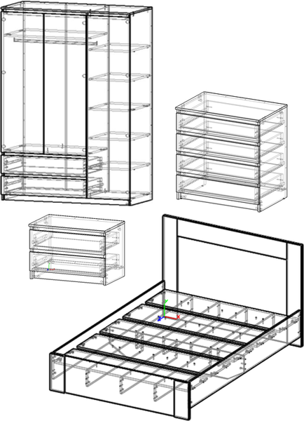 Комплект мебели для спальни Поставымебель Елена-2