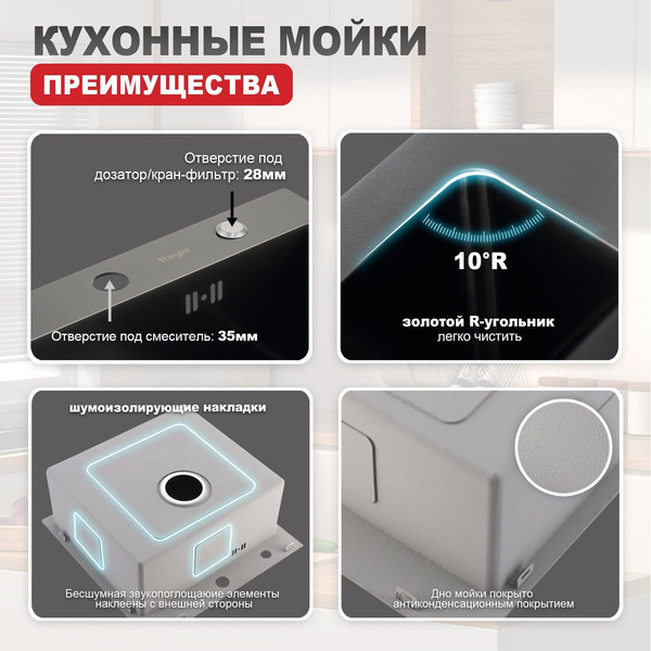 Мойка кухонная Raglo R700.5050.09