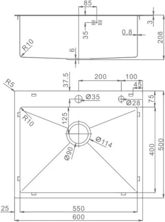 Мойка кухонная Raglo R701.6050.03