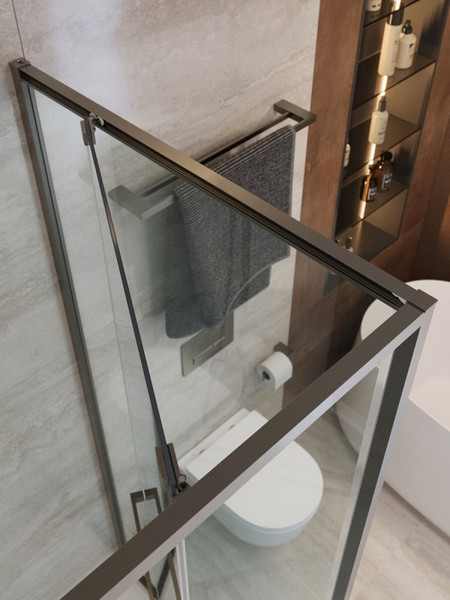 Душевой уголок Cezares LUX-AH-FS-1-80/100-C-GM