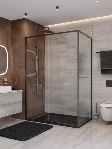 Душевой уголок Cezares LUX-AH-FS-11-130/90-C-GM