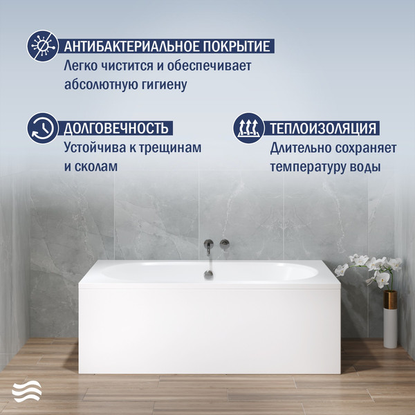 Ванна акриловая Lauter Ava 150 / 21208050