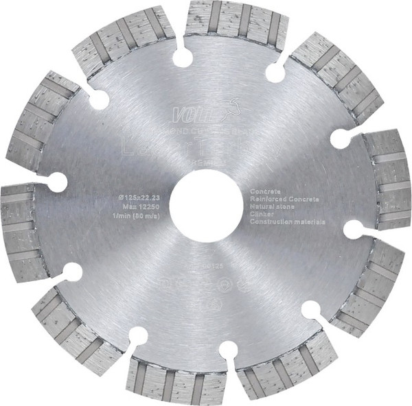 Отрезной диск алмазный VOLL LaserTurboV Premium 125х22.23мм / 1.00125 - фото