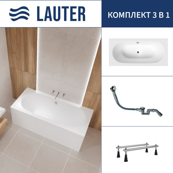 Ванна акриловая Lauter Ava 170 / 21208070 - фото