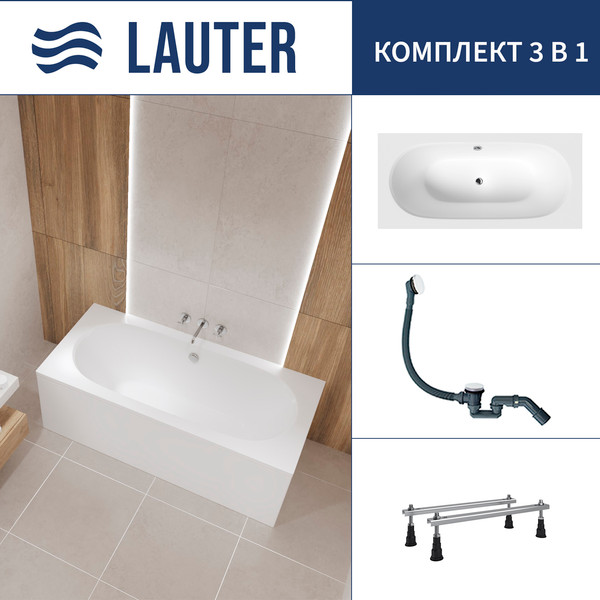 Ванна акриловая Lauter Ava 170 / 21208070 - фото