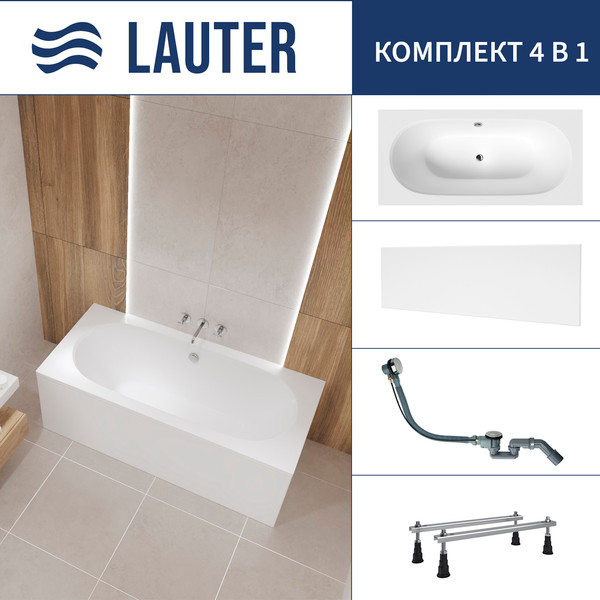 Ванна акриловая Lauter Ava 170 / 21208070 - фото