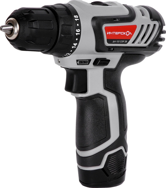 Аккумуляторная дрель-шуруповерт Интерскол ДА-10/12ЭР - фото