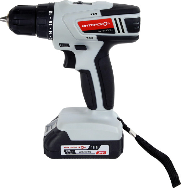 Аккумуляторная дрель-шуруповерт Интерскол ДА-10/18ЭР