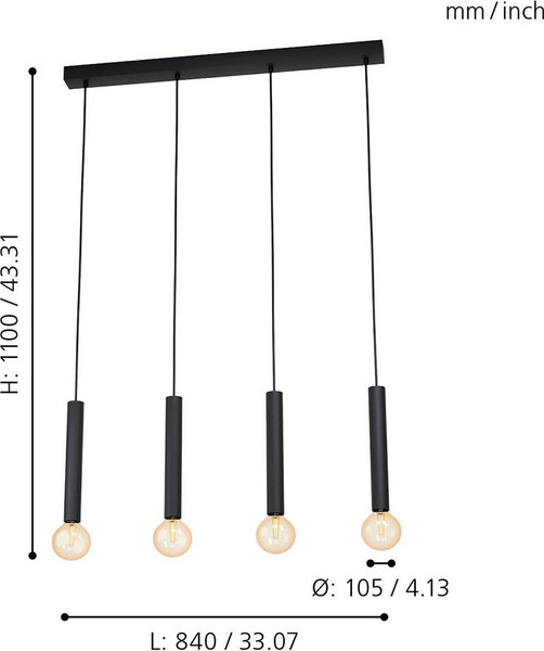 Люстра Eglo Cortenova 98057