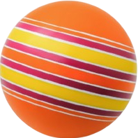 Мяч детский Чебоксарский Завод Полосатики / Р3-100/По - фото