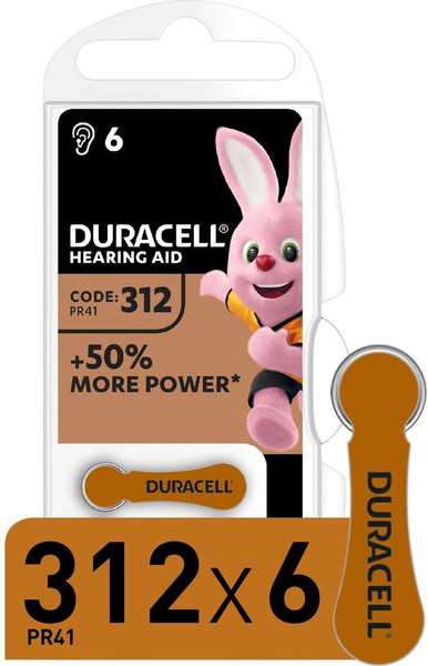 Комплект батареек Duracell Activair 312 PR41 - фото
