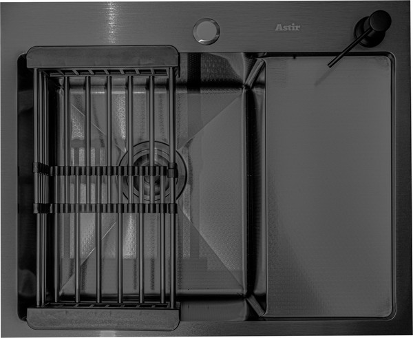 Мойка кухонная Astir Decor PVD Black C58x48BL - фото