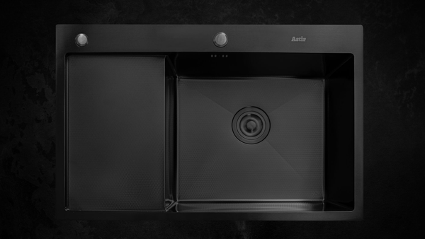 Мойка кухонная Astir Decor PVD Black C78x51BR