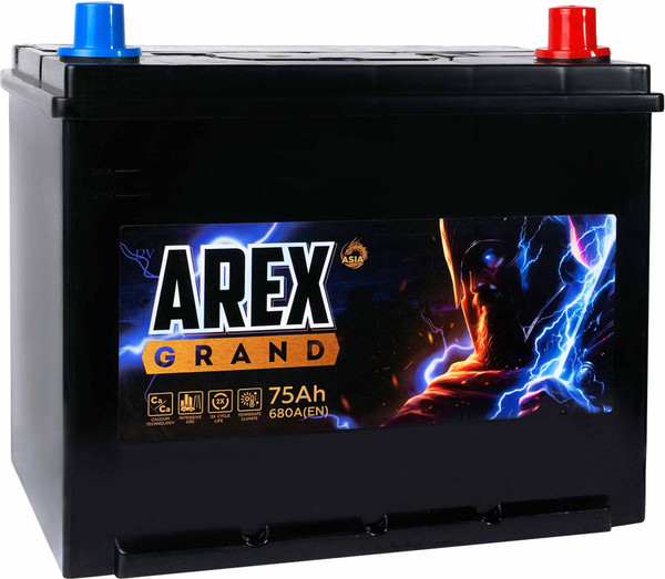 Автомобильный аккумулятор AREX Grand Asia R+ / ARG750JS