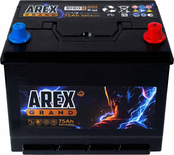 Автомобильный аккумулятор AREX Grand Asia R+ / ARG750JS