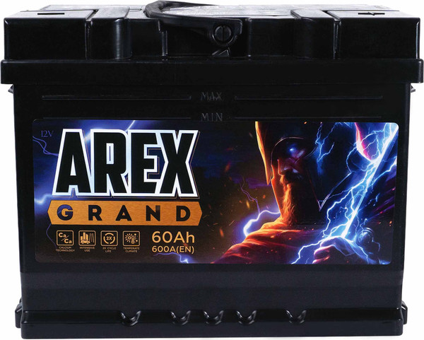 Автомобильный аккумулятор AREX Grand R+ / ARG600S - фото