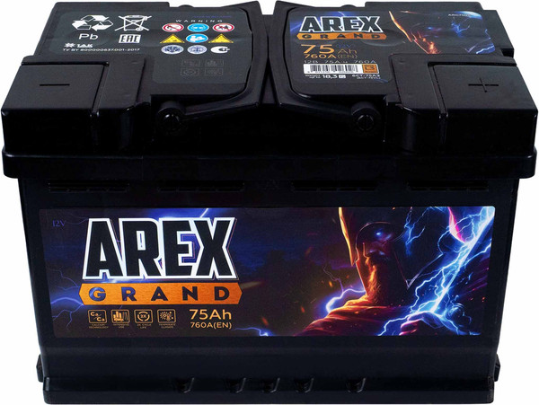 Автомобильный аккумулятор AREX Grand R+ / ARG750S - фото